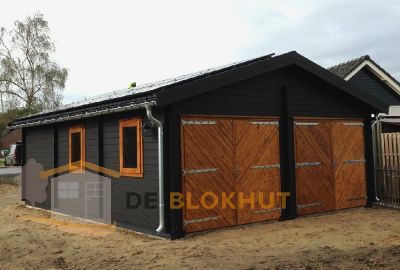 Dubbele houten garage XL - 600x1000 -  44mm