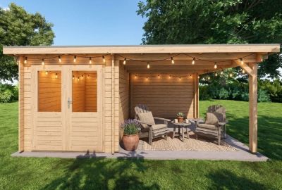 Blokhut Pimpelmees 200x300 + 300cm - Onbehandeld