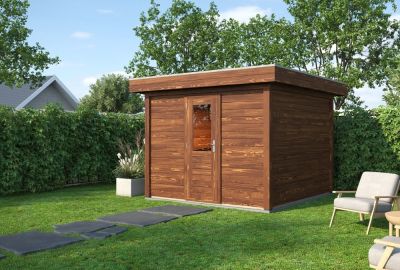 Lugarde Select blokhut Groningen 300x300cm - Bruine olie 1