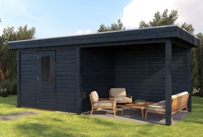 Lugarde Select blokhut Tilburg 300x250cm + 300cm- Zwarte olie