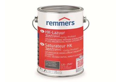 Remmers HK Lazuur beits 3in1 plus antracietgrijs 2,5-liter