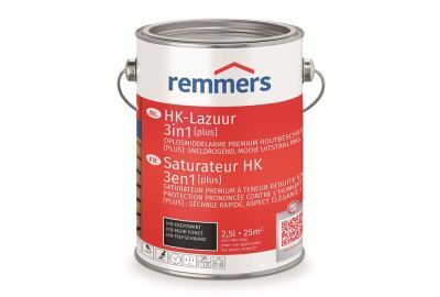 Remmers HK Lazuur beits 3in1 plus diepzwart 2,5-liter