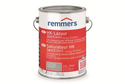 Remmers HK Lazuur beits 3in1 plus platinagrijs 2,5-liter