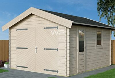Woodpro Enkele houten garage - Trento  400x500- 44mm 