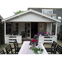 Tuinhuisje Georg 300x260 cm - 28 mm + voorluifel 270 cm